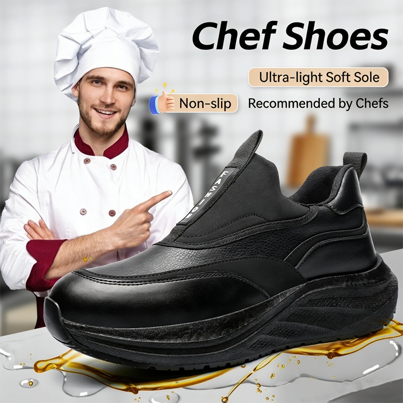 Men'S Shoes Water Resistant - Scarpe da Cuoco in Pelle da