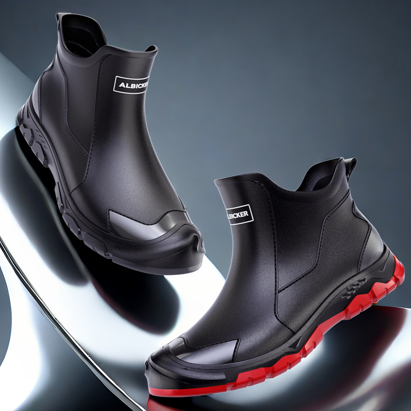 Men'S Shoes Water Resistant - Stivali da Pioggia Corti da Uomo,