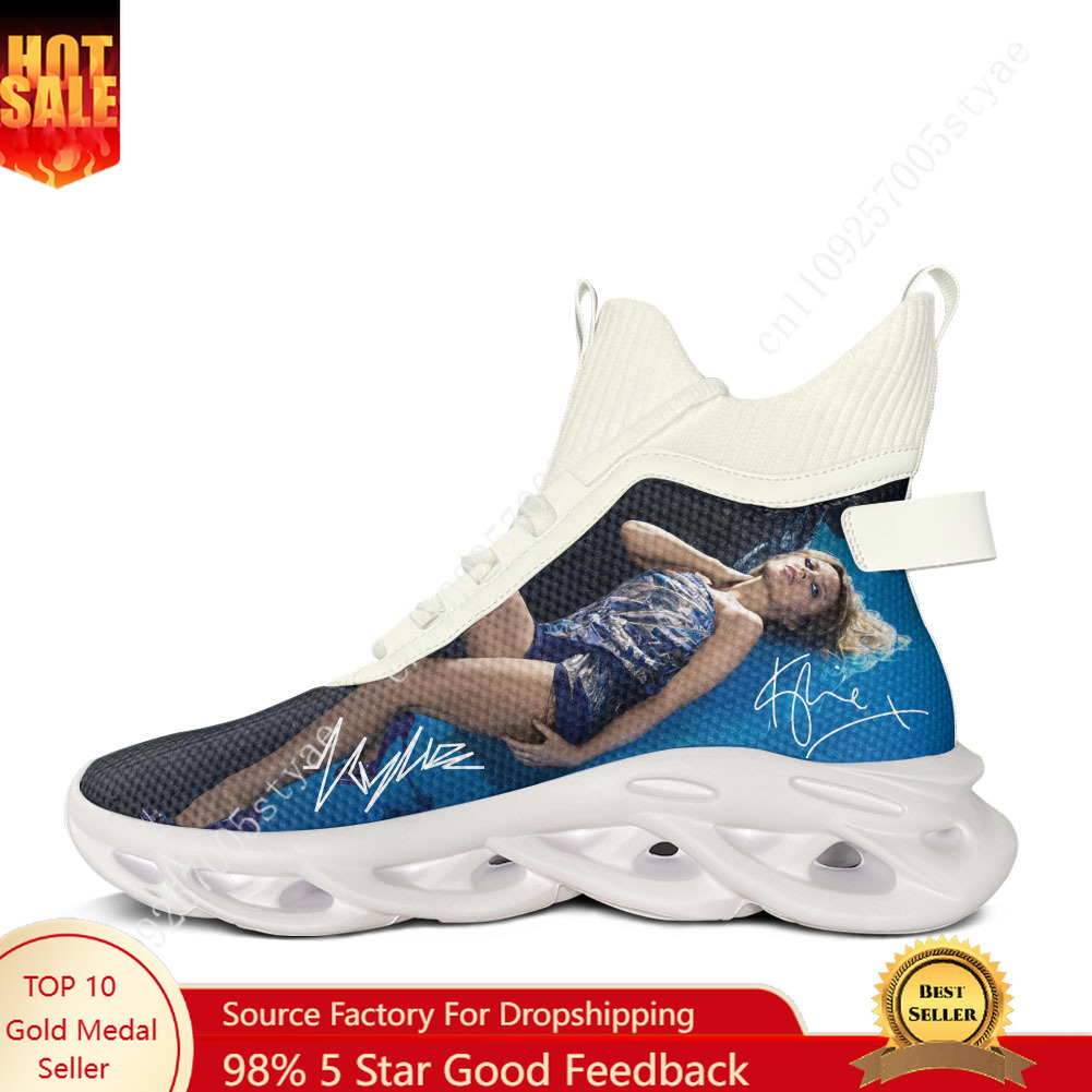 Men Shoes High - Kylie Minogue High Top Flats Sneakers