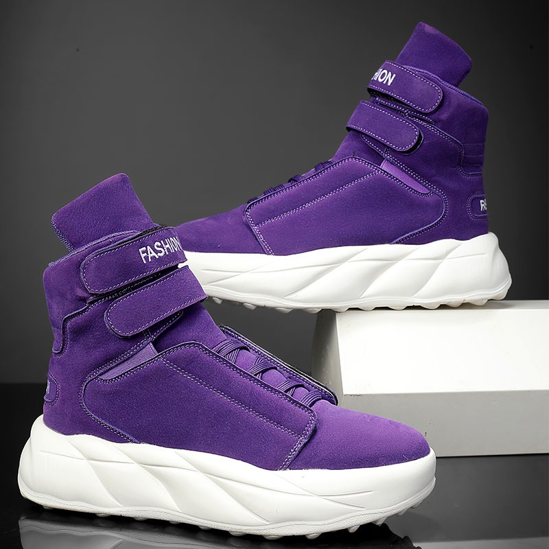 Sneakers alte viola da uomo 20 - Men'S Shoes With Velcro recensione e prezzo